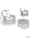 Sæt med 2 havelænestole i rattan med naturlig fodstøtte RIBOLLA_824165