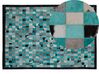 Teppich Leder türkis/grau 140 x 200 cm NIKFER_758306