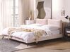 Łóżko welurowe 180 x 200 cm różowe MELLE_829963