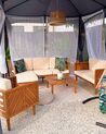 5-místná zahradní sedací souprava akáciové dřevo/krémová/krémově bílá BARATTI_888039