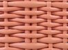 Rózsaszín rattan kerti fotel ottománnal ARCILLE_867995