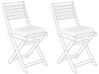 Lot de 2 coussins pour chaise blancs 29 x 38 cm FIJI_897787