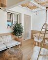 Mesa de comedor de madera de acacia clara/blanco 170 x 80 cm SCANIA_878199