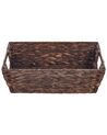 Set of 2 Water Hyacinth Baskets Brown PANDZ_849593