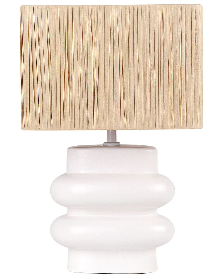 Lámpara de mesa de cerámica blanca JUDY_891549