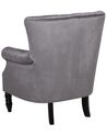 Velvet Wingback Chair Grey SVEDALA_716289