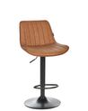 Set of 2 Faux Leather Swivel Bar Stools Brown DUBROVNIK_915975