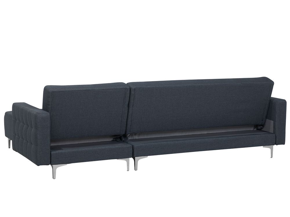 Left Hand Fabric Corner Sofa Dark Grey ABERDEEN Beliani.co.uk