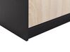 2 Door Storage Cabinet 80 cm Light Wood and Black ZEHNA_885469