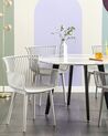 Set of 4 Plastic Dining Chairs Light Grey PESARO_862698