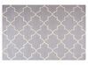 Teppich Wolle grau 140 x 200 cm marokkanisches Muster Kurzflor SILVAN_802947