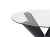 Glass Top Round Dining Table ⌀ 100 cm Black OTIUM_820909
