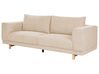 3-personers sofa i fløjl beige NIVALA_874138