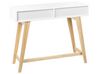 Tavolino consolle bianco e legno chiaro 101 x 36 cm SULLY_848833