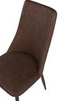 Set of 2 Faux Leather Dining Chairs Brown CLAYTON_780347