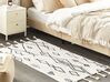 Bavlněný koberec 80 x 150 cm bílý/černý KEBIR_830859