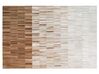 Kožený koberec 140 x 200 cm béžová/hnedá YAGDA_851009