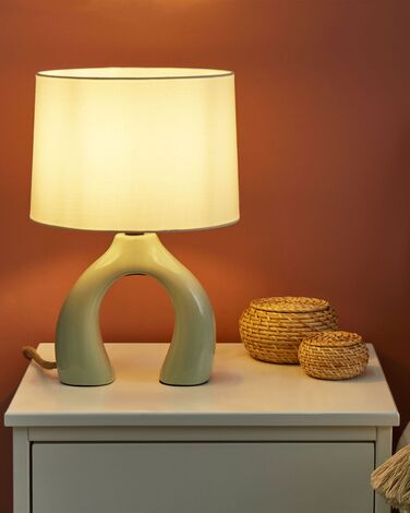Ceramic Table Lamp Light Green ABBIE