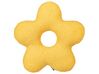 Dekokissen Blumenform Teddy-Optik gelb 40 x 40 cm 2er Set CAMPONULA_889178