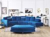 7 Seater Curved Modular Velvet Sofa Navy Blue ROTUNDE_793551