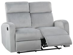 2-istuttava sohva sametti säädettävä vaaleanharmaa VERDAL 2-istuttava sohva sametti säädettävä vaaleanharmaa VERDAL