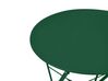 Salon de jardin bistrot table et 2 chaises en acier vert foncé FIORI_906095