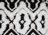 Pouf en laine et coton noir et blanc 45 x 45 cm ORAI_711450