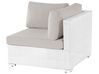 Lounge Set Rattan weiss 4-Sitzer modular Auflagen sandbeige SANO II_741330