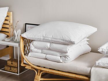 Duck Feathers and Down Bed High Profile Pillow 80 x 80 cm FELDBERG