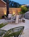 Sivá hliníková záhradná jedálenská súprava stola a stoličiek VERNIO_878279
