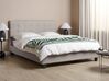 Fabric EU King Size Bed Light Grey LA ROCHELLE_904485