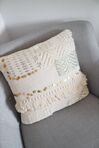 Set of 2 Cotton Cushions with Tassels 45 x 45 cm Beige VAYALI_800466