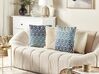 2 poduszki dekoracyjne w łuski 45 x 45 cm niebieskie NIGELLA_770993