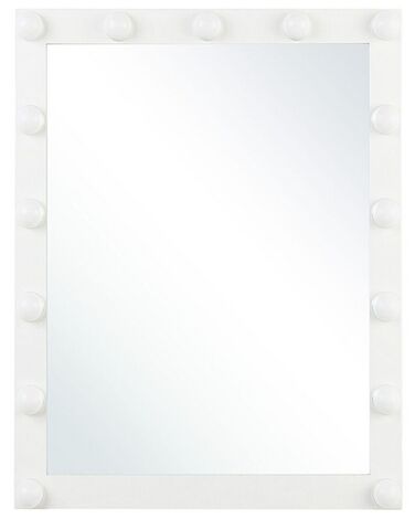 Metalowe lustro ścienne LED 50 x 60 cm białe ODENAS