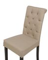 Set of 2 Fabric Dining Chairs Taupe MELVA_916205