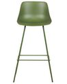 Set of 2 Bar Chairs Green EMMET_902778