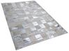 Dywan patchwork skórzany 160 x 230 cm beżowo-srebrny YAZIR_721246