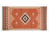 Bavlněný kelimový koberec 80 x 150 cm oranžový GAVAR_869187