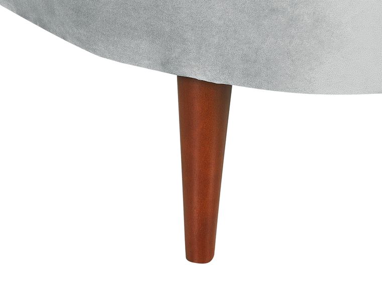 Chaise Longue Glamour Côté Droit Avec Rangement Tapis En Velours Gris Clair Et Pieds Noirs Pessac 80756911