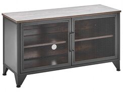 TV-taso 2 hyllyä tumma puu/musta VINCE TV-taso 2 hyllyä tumma puu/musta VINCE