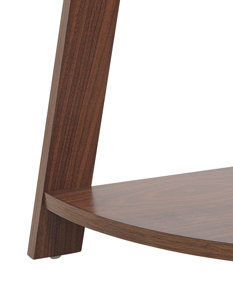 5 Tier Corner Ladder Shelf Dark Wood MOBILE SOLO Beliani.co.uk