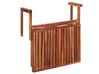 Balkontafel hangbaar verstelbaar acaciahout donkerbruin 60 x 40 cm UDINE_810097