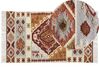 Kelim Teppich Wolle mehrfarbig 80 x 150 cm geometrisches Muster Kurzflor PROSHYAN_859411