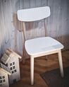 Set of 2 Wooden Dining Chairs White SANTOS_871905