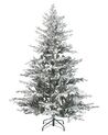 Árvore de natal com efeito de neve e luzes 180 cm branca BRISCO_832238