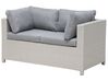 4 Seater PE Rattan Garden Sofa Set Grey MILANO_745262