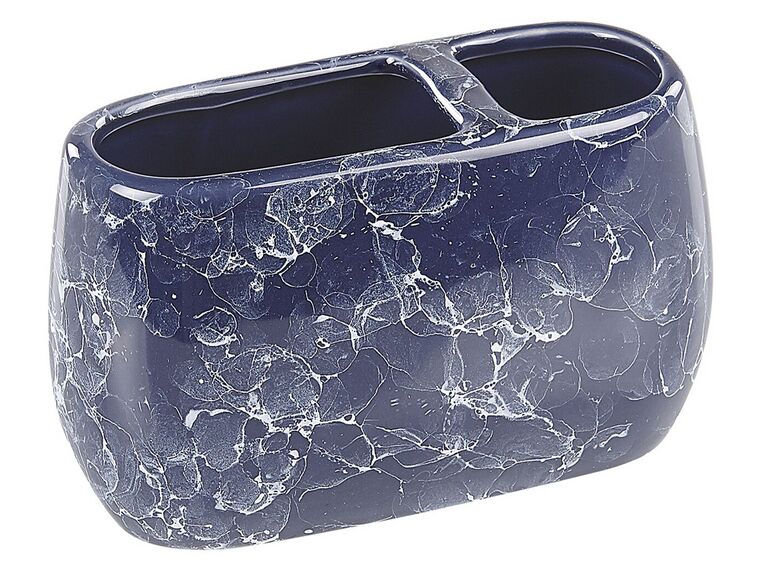 Set Accessori Bagno In Ceramica Con Farfalla 3D - 5 Pezzi: Portaspazzolino, Tazze, Portasapone, Dispenser