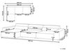 Sofá esquinero modular 3 plazas de terciopelo beige derecho HELLNAR_911093