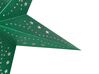 Lot de 2 étoiles décoratives LED 45 cm en papier brillant vert MOTTI_835498
