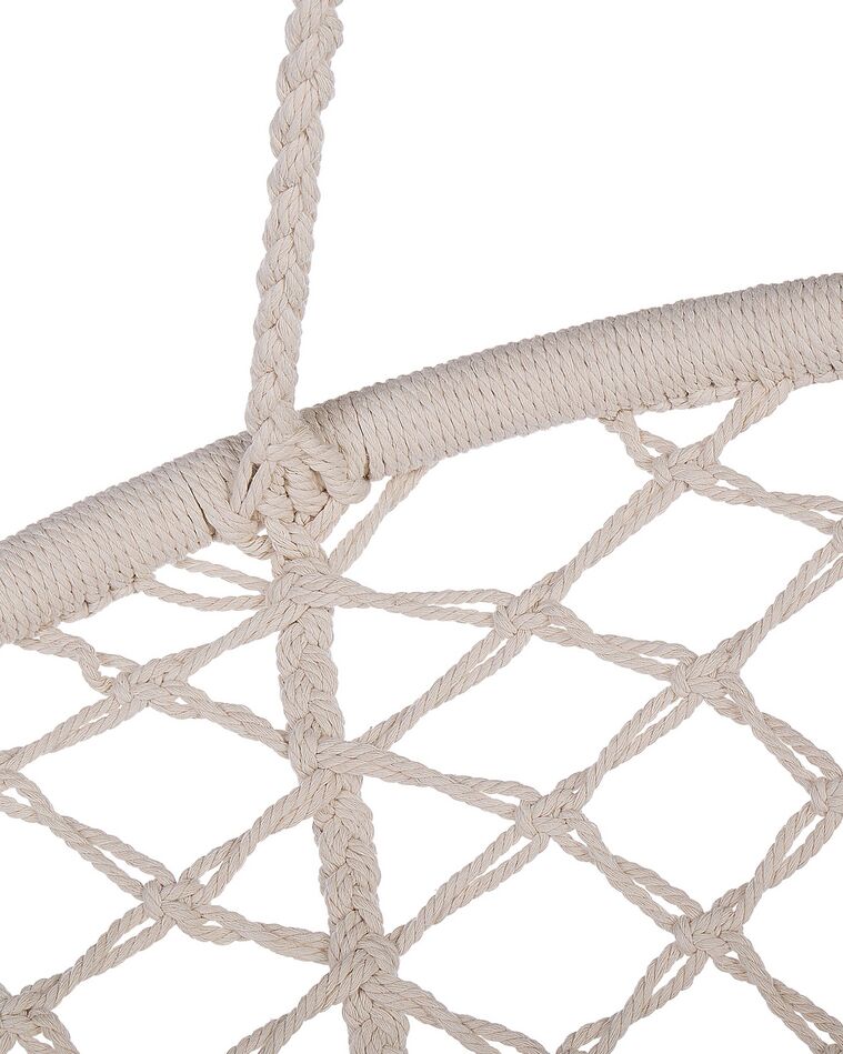 Macrame Hanging Chair White GABELLA Beliani.co.uk